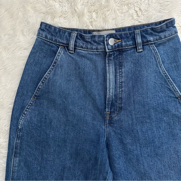 Everlane Jeans The Utility Barrel Jean High Waist Cropped Blue Regular Sz 27 - Picture 6 of 12